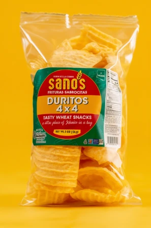 Duritos 4x4 mexican wheat snack square shape