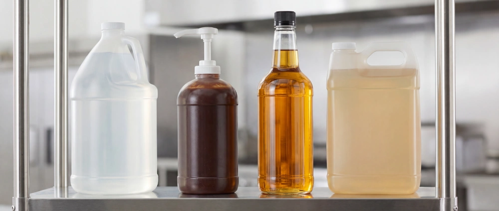 Bulk sauce containers for restaurants and commercial foodservice operations