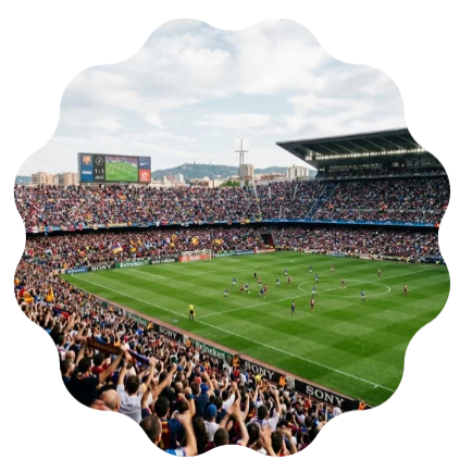 Large stadium event with thousands of attendees representing food supply for high-volume events and venue operations