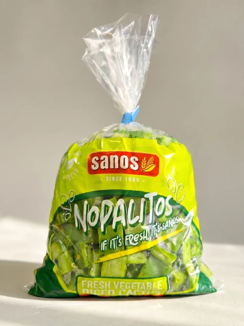 Fresh diced nopalitos packaged for foodservice and commercial kitchen use